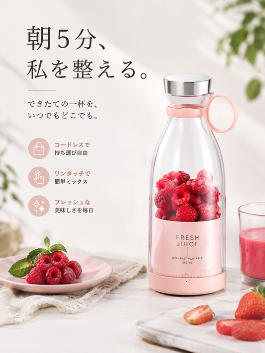 Fresh Bottle｜USB充電式 ポータブルミキサー