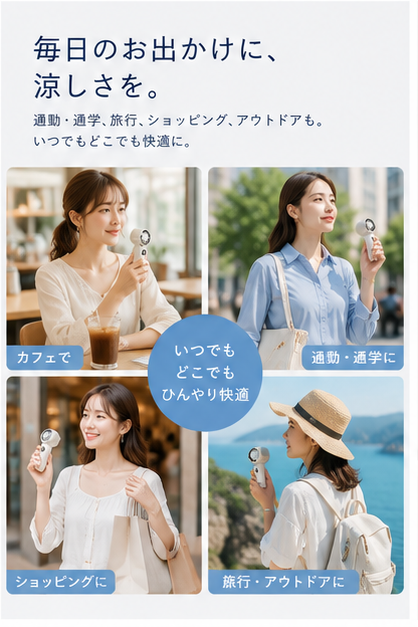 瞬間冷却ハンディファン